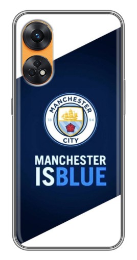 Силиконовый чехол с изображением "Manchester is Blue" для Oppo Reno 8T
