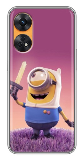 Чехол с картинкой "Миньон с мечом" для Oppo Reno 8T