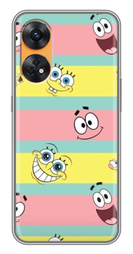 Чехол с принтом "Мордашки" для Oppo Reno 8T