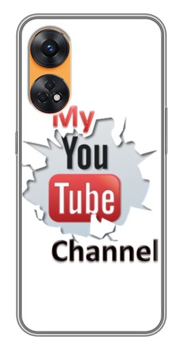 Силиконовый чехол с изображением "My YouTube" для Oppo Reno 8T