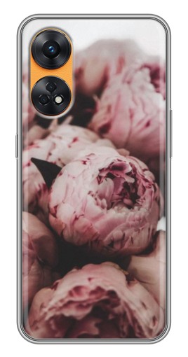 Чехол с картинкой "Нежные пионы" для Oppo Reno 8T