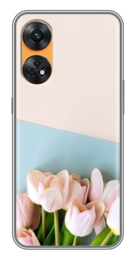 Силиконовый чехол с изображением "Нежные тюльпаны" для Oppo Reno 8T