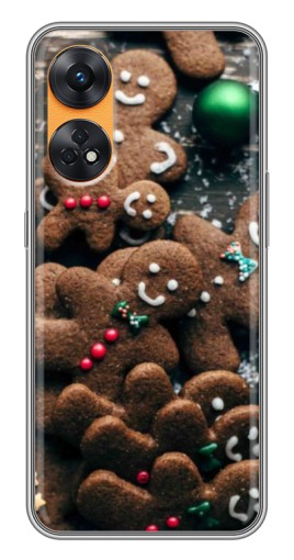 Чехол с картинкой "Новогодние человечки" для Oppo Reno 8T