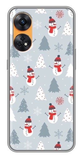 Чехол с картинкой "Новогодний фон" для Oppo Reno 8T