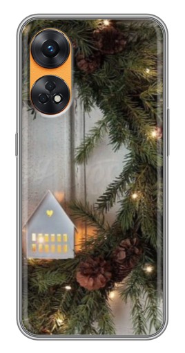 Чехол с картинкой "Новогодний венок" для Oppo Reno 8T