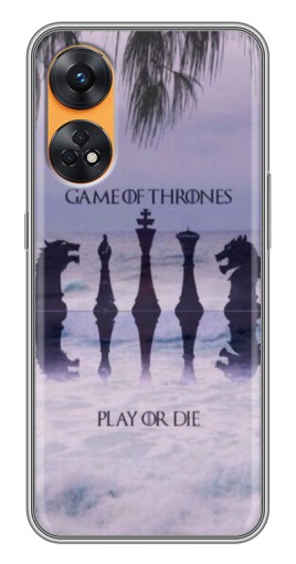 Силиконовый чехол с изображением "Play or Die" для Oppo Reno 8T