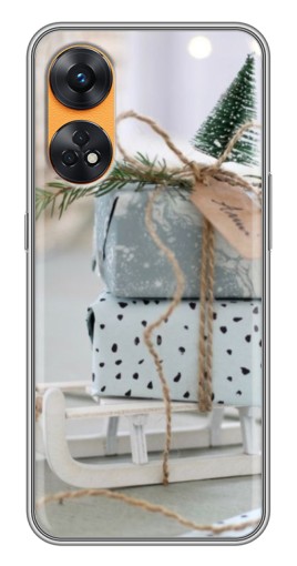 Чехол с принтом "Подарки на санках" для Oppo Reno 8T