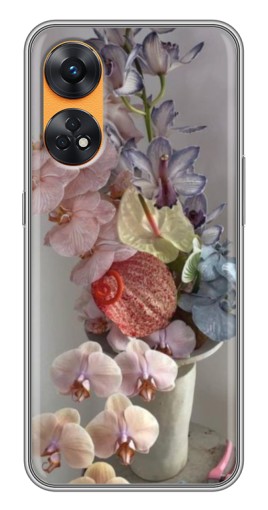 Силиконовый чехол с изображением "Разноцветные орхидеи" для Oppo Reno 8T
