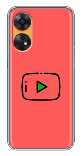 Силиконовый чехол с изображением "Рисованная кнопка" для Oppo Reno 8T