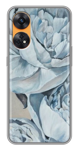 Чехол с картинкой "Рисунок пионы" для Oppo Reno 8T