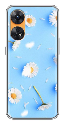 Чехол с печатью "Ромашковый фон" для Oppo Reno 8T