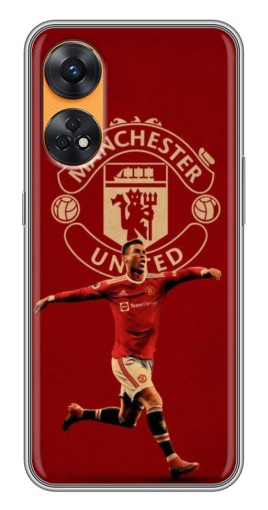 Силиконовый чехол с изображением "Ronaldo в МЮ" для Oppo Reno 8T