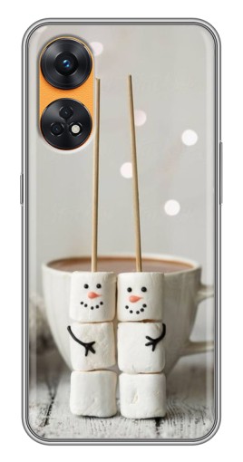 Чехол с принтом "Снеговики из зефира" для Oppo Reno 8T