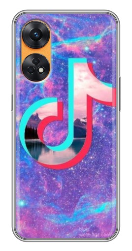 Чехол с картинкой "ТикТок мраморный" для Oppo Reno 8T