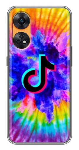 Чехол с принтом "TikTok в красках" для Oppo Reno 8T