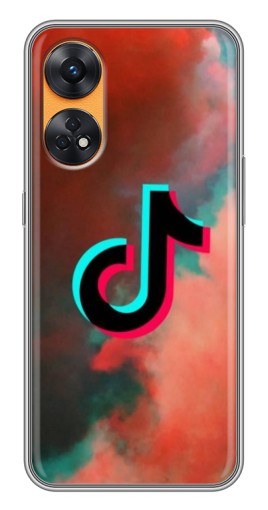 Силиконовый чехол с изображением "ТикТок в тучах" для Oppo Reno 8T