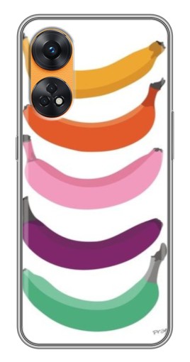 Чехол с печатью "Цветные бананы" для Oppo Reno 8T