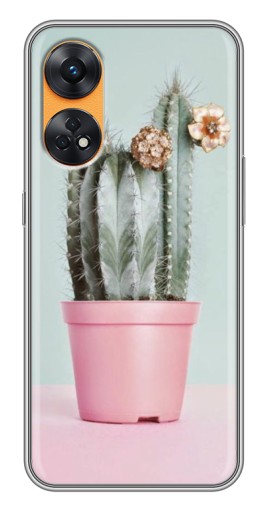 Силиконовый чехол с изображением "Цветущий кактус" для Oppo Reno 8T