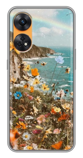 Чехол с картинкой "Яркие полевые цветы" для Oppo Reno 8T