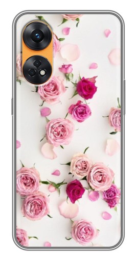 Силиконовый чехол с изображением "Яркие розы" для Oppo Reno 8T