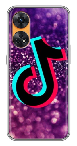 Силиконовый чехол с изображением "Яркий ТикТок" для Oppo Reno 8T