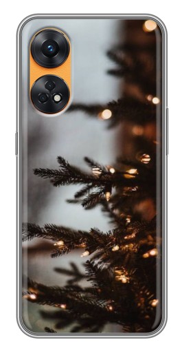 Силиконовый чехол с изображением "Елка с гирляндой" для Oppo Reno 8T