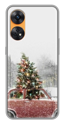 Силиконовый чехол с изображением "Елка в машине" для Oppo Reno 8T