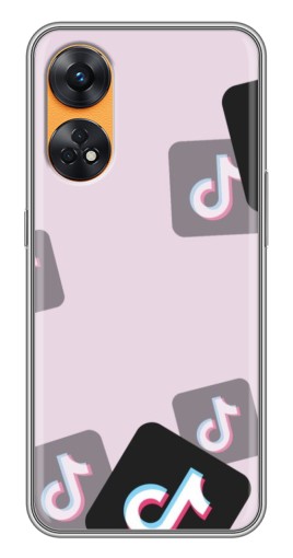 Чехол с печатью "Значки ТикоТока" для Oppo Reno 8T