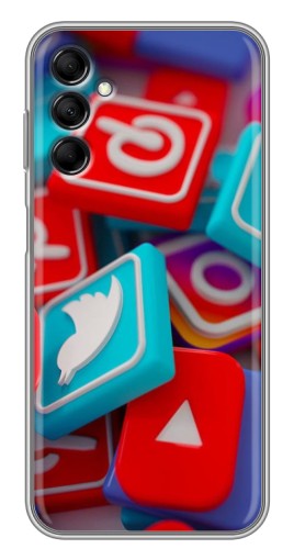 Силиконовый чехол с изображением "3Д эффект" для Samsung Galaxy M14 (M146)