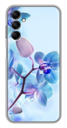 Чехол с печатью "Голубые орхидеи" для Samsung Galaxy M14 (M146)