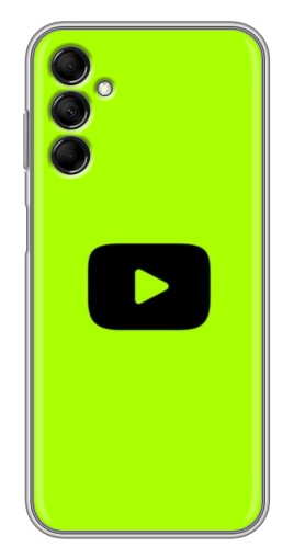 Силиконовый чехол с изображением "Кнопка Ютуба" для Samsung Galaxy M14 (M146)