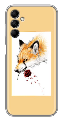 Чехол с печатью "Лиса с розой" для Samsung Galaxy M14 (M146)
