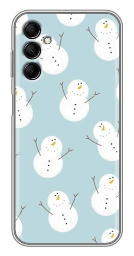Силиконовый чехол с изображением "Маленькие снеговики" для Samsung Galaxy M14 (M146)