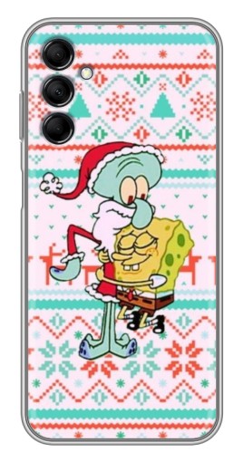 Чехол с принтом "Новогодний Спанч-Боб" для Samsung Galaxy M14 (M146)
