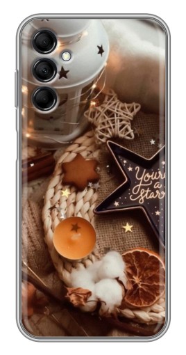 Силиконовый чехол с изображением "Новогодняя атмосфера" для Samsung Galaxy M14 (M146)