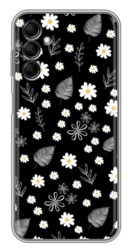 Чехол с печатью "Ромашки на черном" для Samsung Galaxy M14 (M146)