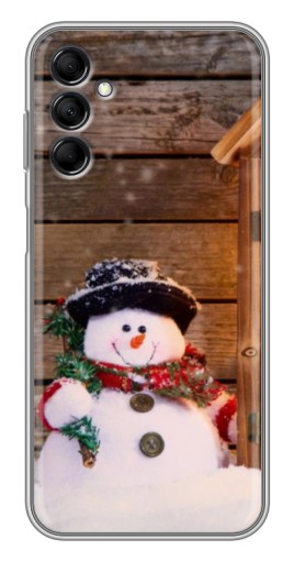 Чехол с картинкой "Рождественский снеговик" для Samsung Galaxy M14 (M146)