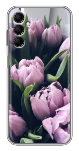 Силиконовый чехол с изображением "Сиреневые тюльпаны" для Samsung Galaxy M14 (M146)