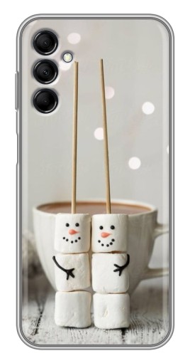Силиконовый чехол с изображением "Снеговики из зефира" для Samsung Galaxy M14 (M146)