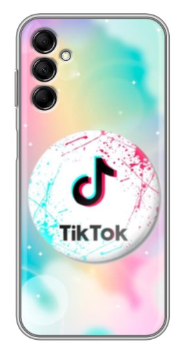 Силиконовый чехол с изображением "TikTok принт" для Samsung Galaxy M14 (M146)