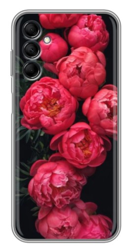 Силиконовый чехол с изображением "Яркие пионы" для Samsung Galaxy M14 (M146)