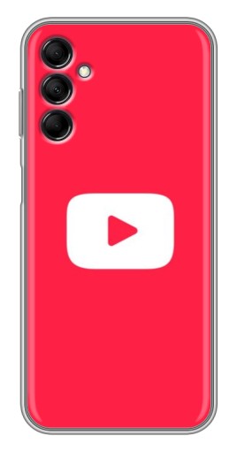 Силиконовый чехол с изображением "YouTube Кнопка" для Samsung Galaxy M14 (M146)