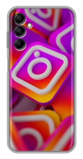 Силиконовый чехол с изображением "Значки Инстаграм" для Samsung Galaxy M14 (M146)