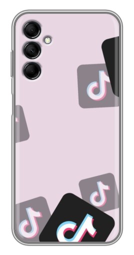 Силиконовый чехол с изображением "Значки ТикоТока" для Samsung Galaxy M14 (M146)