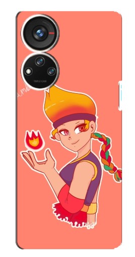 Чехол с картинкой "Amber с огоньком" для ZTE Blade V40s