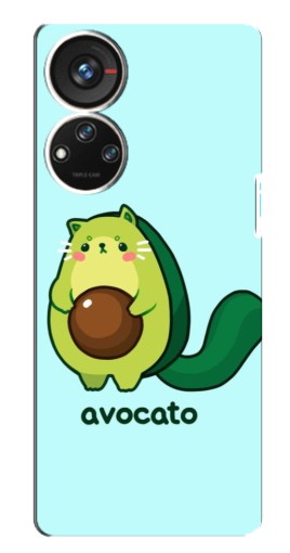 Силиконовый чехол с изображением "Avocato" для ZTE Blade V40s