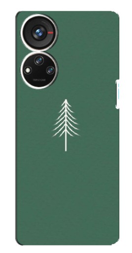 Чехол с принтом "Белая елка" для ZTE Blade V40s