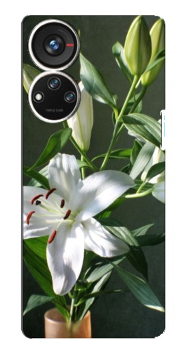 Чехол с картинкой "Белые лилии" для ZTE Blade V40s