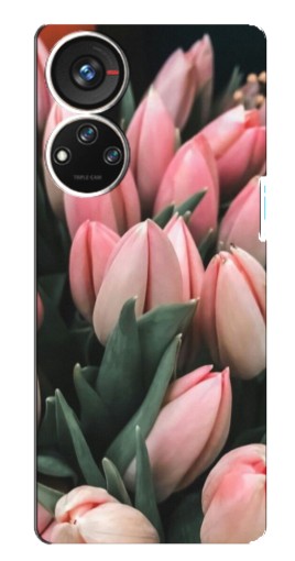 Чехол с печатью "Букет тюльпанов" для ZTE Blade V40s
