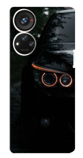 Силиконовый чехол с изображением "Черный БМВ" для ZTE Blade V40s